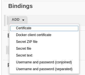 Types of credentials in Jenkins